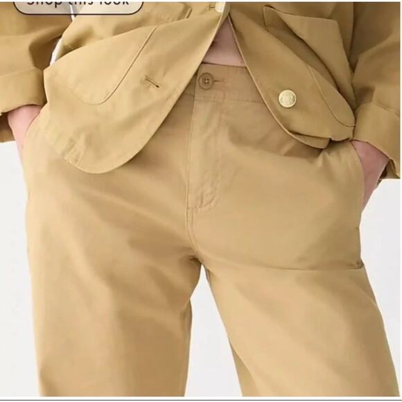 J. Crew Womens Pants 32 Khaki Sailor Chino Heritage Wide Leg BP499 Preppy Prep - Picture 3 of 9